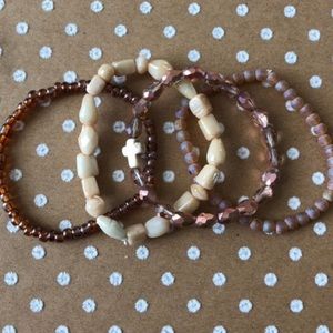 NWT Neutrals bracelet stack set of four